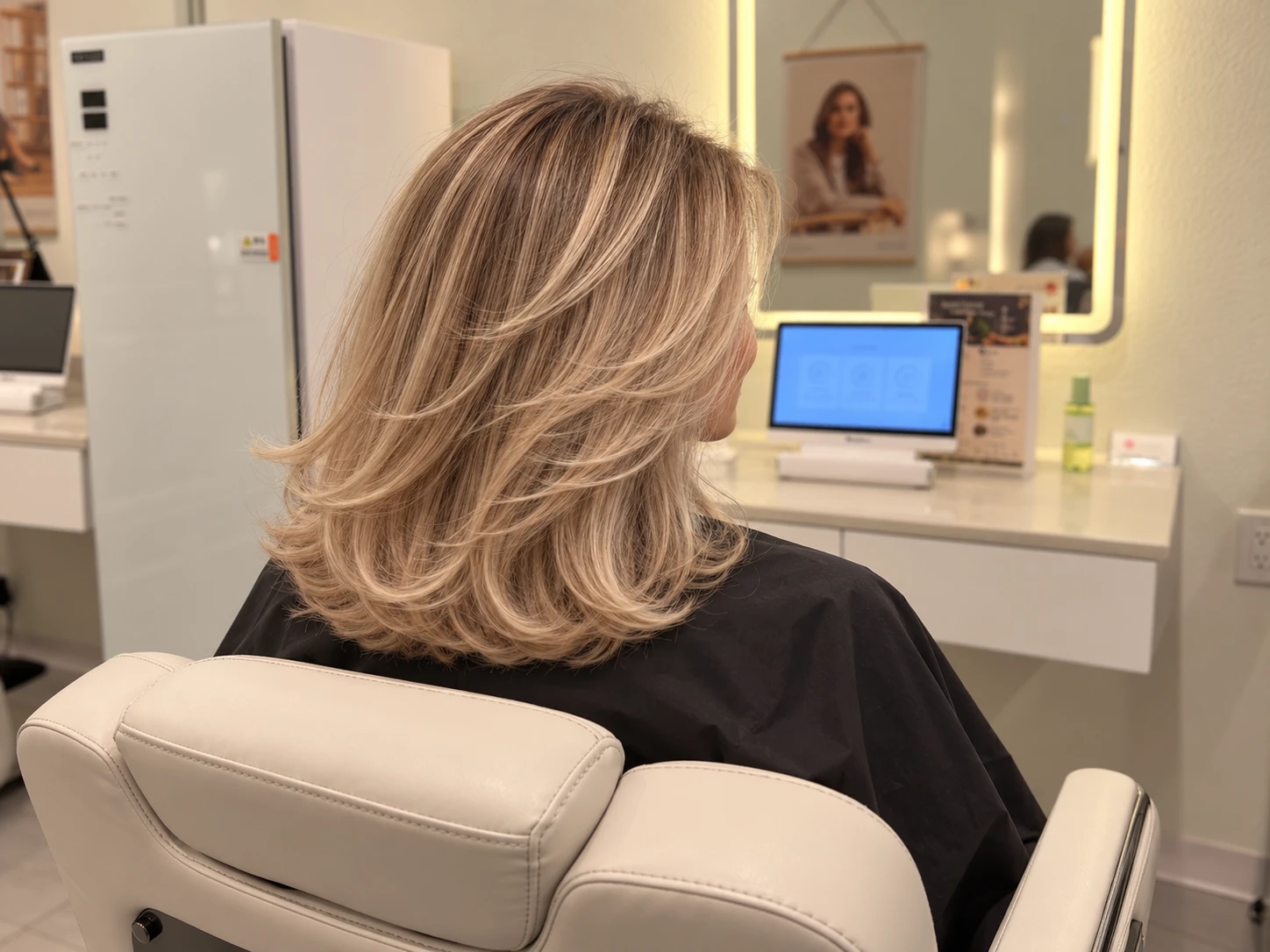 Professional blowout result with soft layers